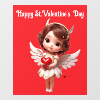 Autocollant Pour Fenêtre  Angel With Heart Window Cling