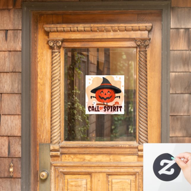 Autocollant Pour Fenêtre Appel de l'Esprit d'Halloween (Porte d'accueil)