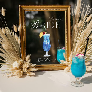 Autocollant Pour Fenêtre Aquarelle Bride Cocktail Mariage Barre Signal Clin