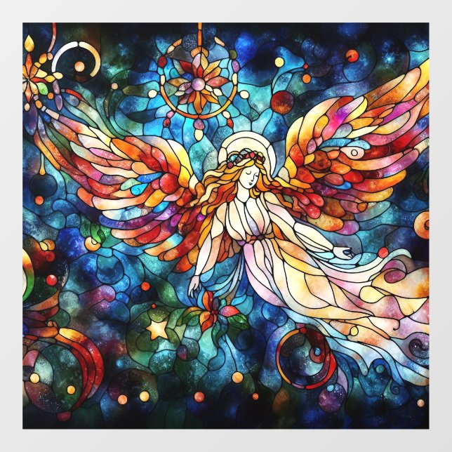 Autocollant Pour Fenêtre Aquarelle de Noël Vitrage de verre tendu Clou (Feuille)