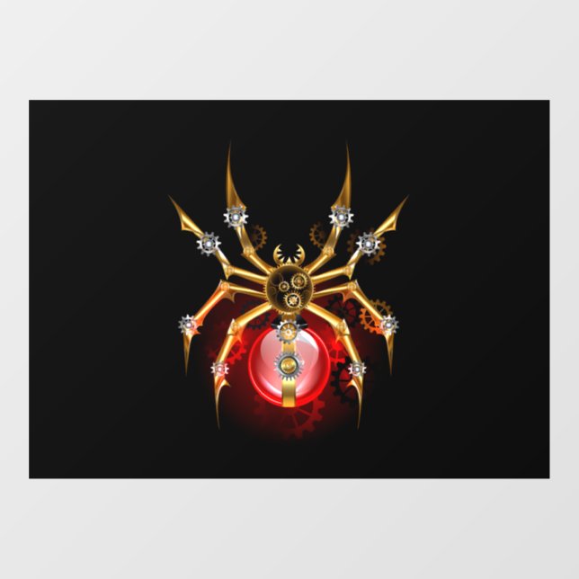 Autocollant Pour Fenêtre Araignée en vapeur noire (Feuille)