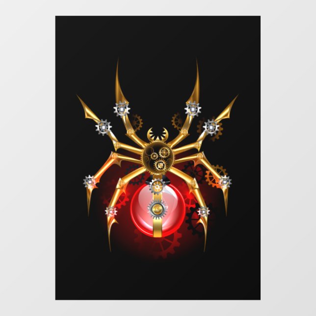 Autocollant Pour Fenêtre Araignée en vapeur noire (Feuille)