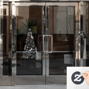 Autocollant Pour Fenêtre Arbre de Noël affiche le collage de la fenêtre en 
