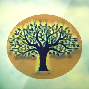 Autocollant Pour Fenêtre Arbre de vie Art Abstrait de la nature