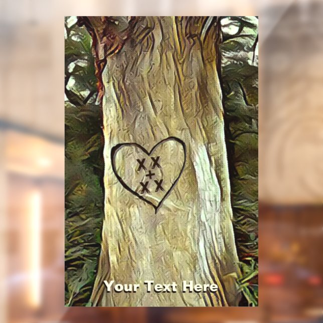 Autocollant Pour Fenêtre Arbre des amoureux (Feuille 2)
