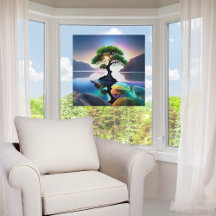 Arbre solaire couleur vive dans un flux