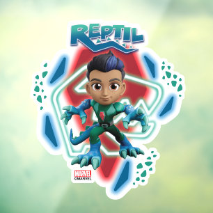 Autocollant Pour Fenêtre Art de personnage reptile lumineux