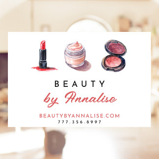 Autocollant Pour Fenêtre Artiste Maquilleuse Cute Cosmetics