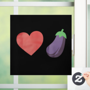 Autocollant Pour Fenêtre Aubergine drôle gay fierté LGBTQ