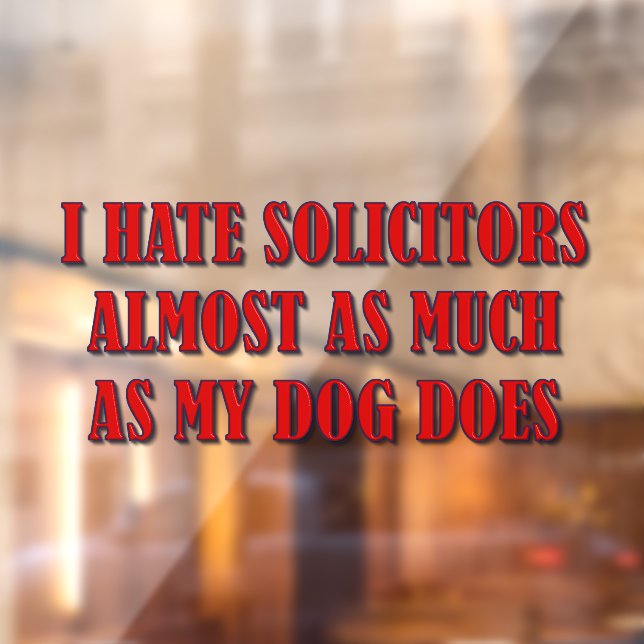 Autocollant Pour Fenêtre Aucun avocat (Feuille 2)