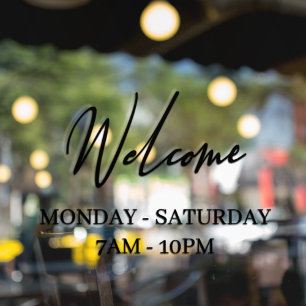 Autocollant Pour Fenêtre Autocollant de fenêtre de bienvenue de magasin mod