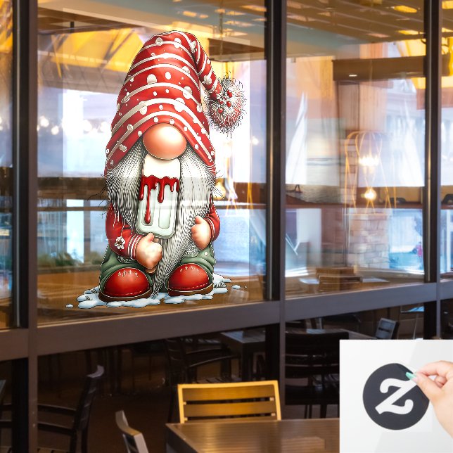 Autocollant Pour Fenêtre Autocollant de fenêtre de gnome d'été (Fenêtre du restaurant)