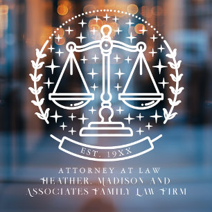 Autocollant Pour Fenêtre Autocollant de fenêtre de l'avocat Starry Law Busi