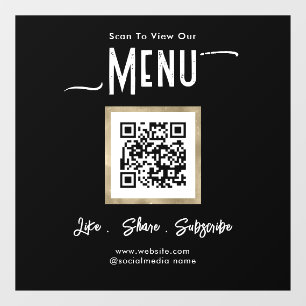 Autocollant Pour Fenêtre Autocollant de fenêtre de menu d'entreprise simple