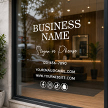 Autocollant de fenêtre d'entreprise personnalisé -