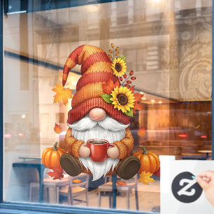 Autocollant Pour Fenêtre Autocollant de fenêtre Gnome d'automne