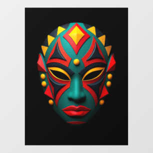 Autocollant Pour Fenêtre Autocollant de fenêtre Masque Africain