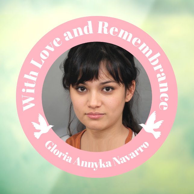 Autocollant Pour Fenêtre Avec amour rose deux colombes blanches photo souve (Feuille 3)