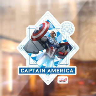 Autocollant Pour Fenêtre Avengers Captain America Sam Wilson Art Diamant