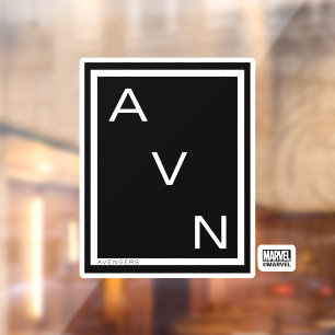 Autocollant Pour Fenêtre Avengers Logo Avengers Minimaliste