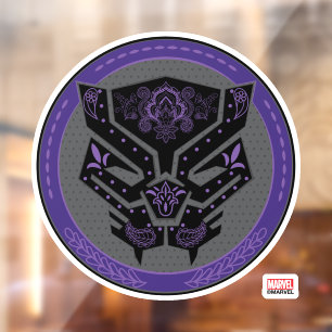 Autocollant Pour Fenêtre Avengers   Logo Panthère noire paisley