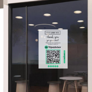 Autocollant Pour Fenêtre Avis TripAdvisor   Business Review Link QR Code