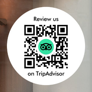 Autocollant Pour Fenêtre Avis Tripadvisor Code QR de l'avis sur l'entrepr