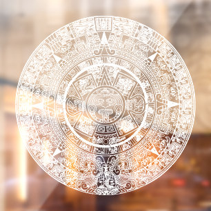 Autocollant Pour Fenêtre Aztec mexicain Soleil Pierre Maya Calendrier 3