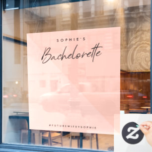 Autocollant Pour Fenêtre Bachelorette rose   Fond d'écran photo minimal