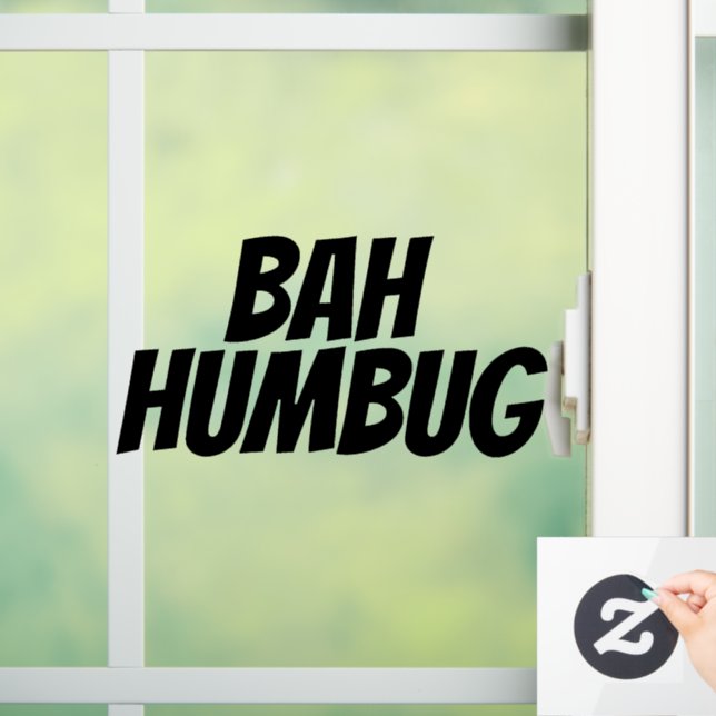 AUTOCOLLANT POUR FENÊTRE BAIH HUMBUG FENÊTRE DE NOËL CLAIR (Maison)