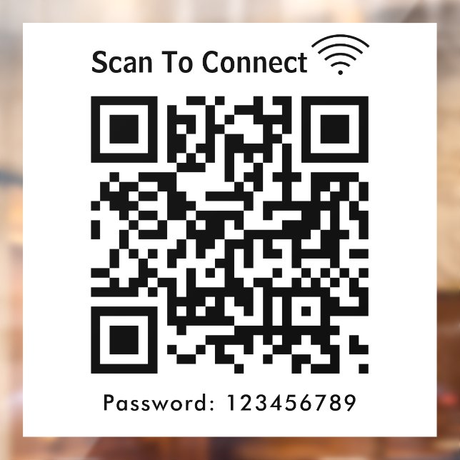 Autocollant Pour Fenêtre Balayage Wifi Pour Connecter Mot De Passe Code Qr  (Feuille 2)