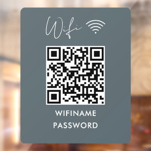 Autocollant Pour Fenêtre Balayer Pour Connecter Wifi Qr Code Mot De Passe M