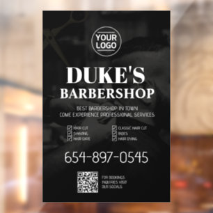 Autocollant Pour Fenêtre Barbershop Services Promenade Personnalisée Dans C