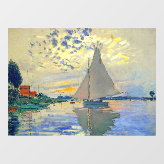 Autocollant Pour Fenêtre Bateau Monet au Petit-Gennevilliers (Feuille)