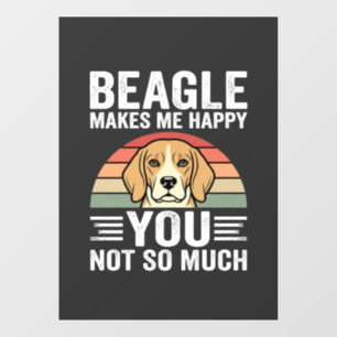 Autocollant Pour Fenêtre Beagle Me Rend Heureux Amateur De Chien