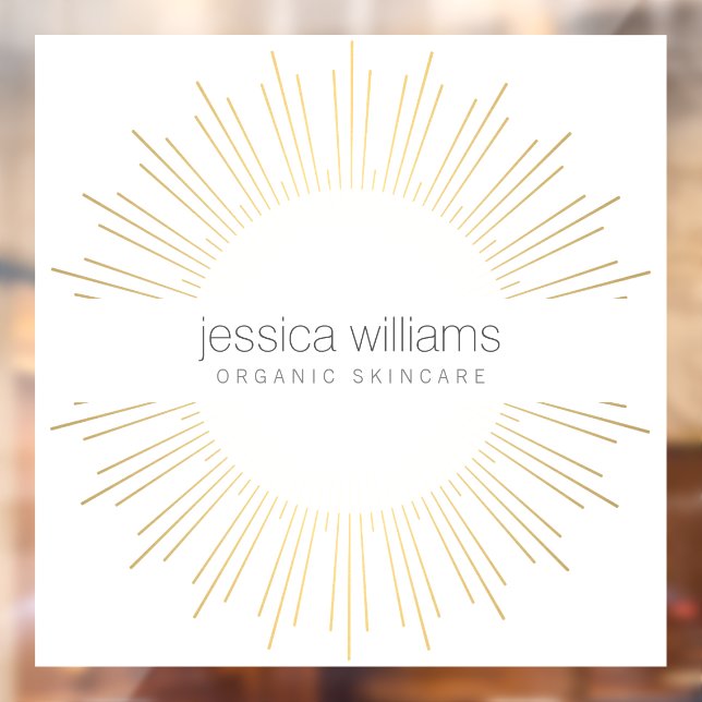 Autocollant Pour Fenêtre Beauté Élégante Éclat Doré (Feuille 2)