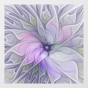 Autocollant Pour Fenêtre Beauté Époustouflante Art Abstrait Moderne Fleur F