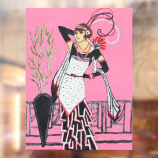 Autocollant Pour Fenêtre Beautiful lady Window Cling 