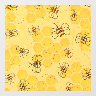 Autocollant Pour Fenêtre Bee Buzzing Honey Bees mignonne