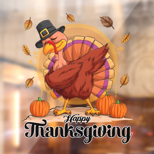 Autocollant Pour Fenêtre Belle Collection d'Automne Thanksgiving tendance (Feuille 2)