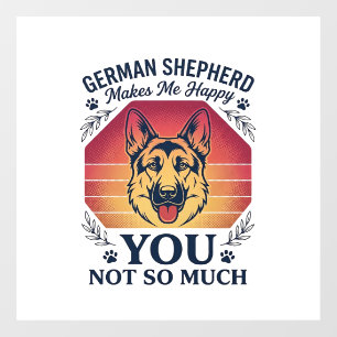 Autocollant Pour Fenêtre Berger Allemand Toi Chien Rétro Crépuscule Pattes_