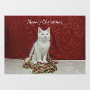 Autocollant Pour Fenêtre Bianca's Maine Coon Noël - Chat / Kitten