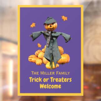 Autocollant Pour Fenêtre Bienvenue aux enfants qui font Trick or Treat avec