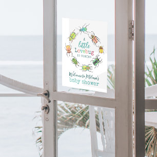 Autocollant Pour Fenêtre Bienvenue du Baby shower Little Lovebug