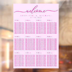 Autocollant Pour Fenêtre Bienvenue sur le script de plan de table de mariag