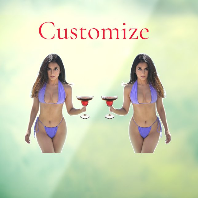 Autocollant Pour Fenêtre Bikini brun beauté Thunder_Cove (Feuille 3)