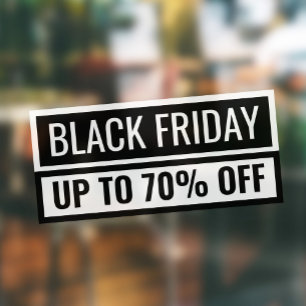 Autocollant Pour Fenêtre Black Friday Remise Eyecatching Plain Store Signal