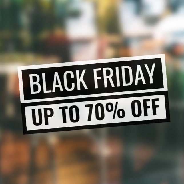 Autocollant Pour Fenêtre Black Friday Remise Eyecatching Plain Store Signal (Créateur téléchargé)