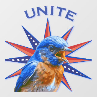 Autocollant Pour Fenêtre Bleuet UNITE Cling de fenêtre (adhésif à l'avant)