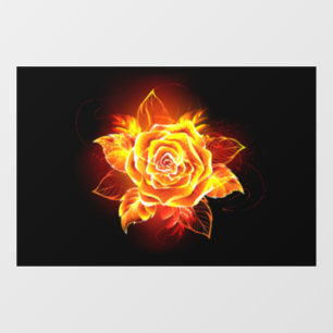 Autocollant Pour Fenêtre Blooming Fire Rose